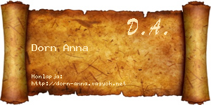 Dorn Anna névjegykártya